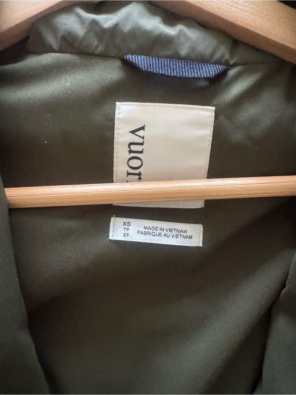 Vuori Chilled Out Full Zip size XS color olive - Picture 5 of 5